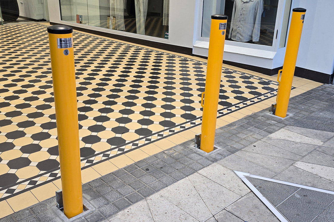 Safety Yellow Protection for Dunedin's Iconic Golden Centre