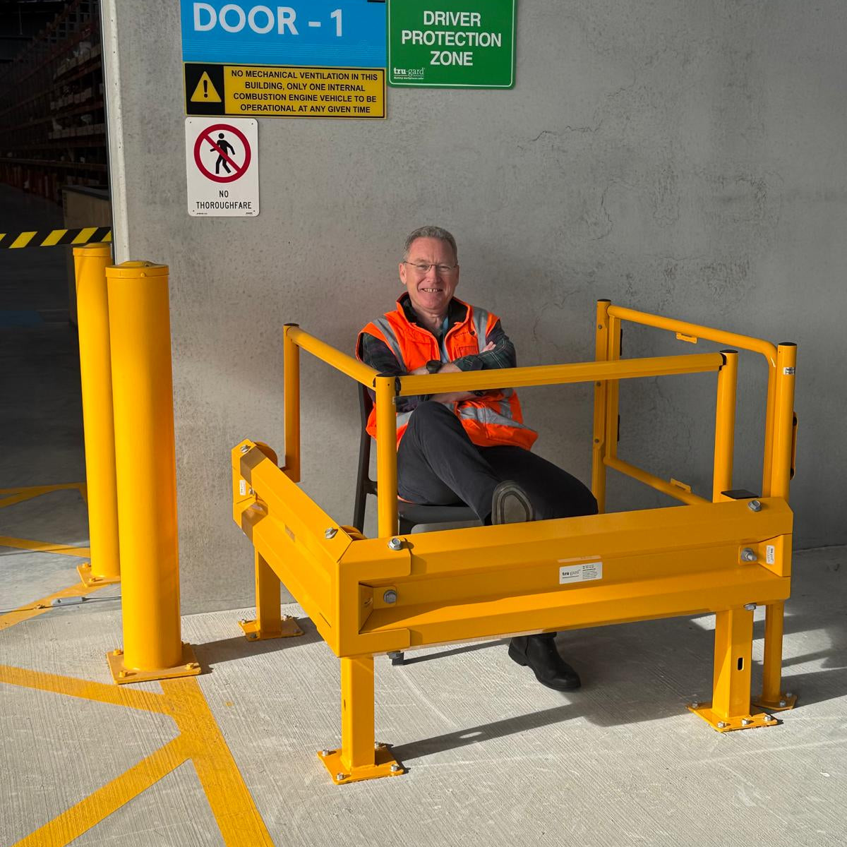 Driver Protection Zone - Barrier + Hand Rail