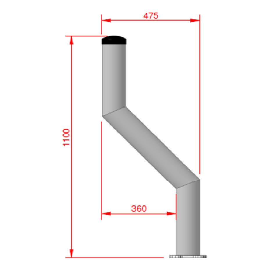 Cranked (Offset) Bollards – 115mmØ